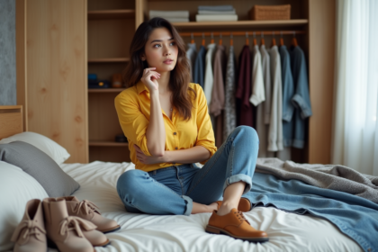 Femme mode en urban avec tenues variées