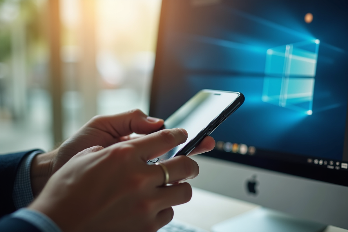 Main composant un appel support sur un smartphone
